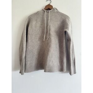 J Crew 100% Lambs Wool Sweater Pullover Women's Hoodie Medium Warm Cozy Winter
